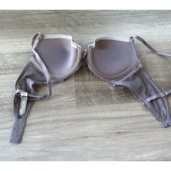 Adore Me Gray Lace Padded Push Up Bra Size 32D NWT - Picture 3 of 7